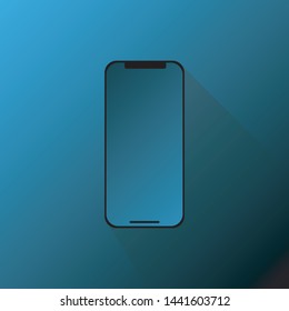 smartphone icon with gradient color and shadow