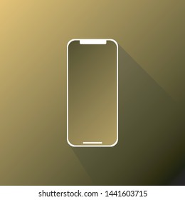 smartphone icon with gradient color and shadow