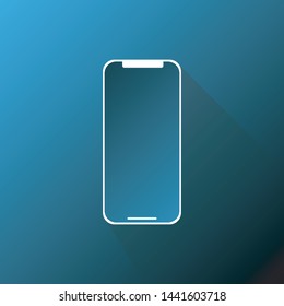 smartphone icon with gradient color and shadow