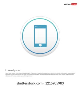 smartphone icon Hexa White Background icon template - Free vector icon
