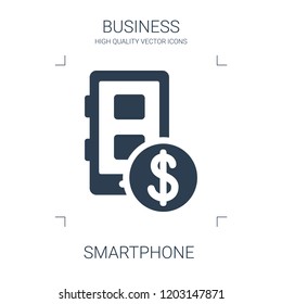 smartphone icon. high quality filled smartphone icon on white background. from business collection flat trendy vector smartphone symbol. use for web and mobile