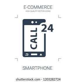 smartphone icon. high quality filled smartphone icon on white background. from e commerce collection flat trendy vector smartphone symbol. use for web and mobile