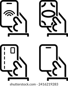 Icono de Smartphone conjunto: vector