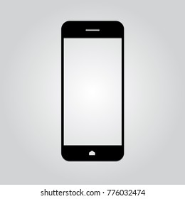 smartphone icon image, mobile smart device gadget, smartphone with blank screen icon image isolated