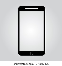 smartphone icon image, mobile smart device gadget, smartphone with blank screen icon image isolated