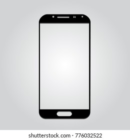 smartphone icon image, mobile smart device gadget, smartphone with blank screen icon image isolated
