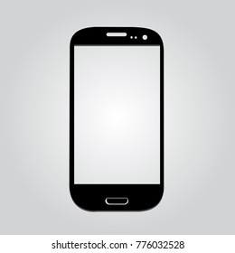 smartphone icon image, mobile smart device gadget, smartphone with blank screen icon image isolated