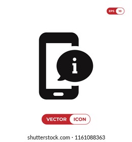 Smartphone icon with info sign