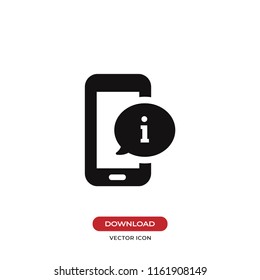 Smartphone icon with info sign