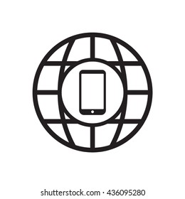 Smartphone  icon,  isolated. Flat  design.