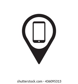 Smartphone  icon,  isolated. Flat  design.