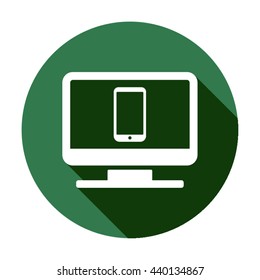 Smartphone   icon,  isolated. Flat  design.