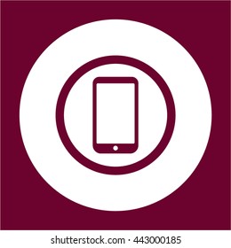 Smartphone  icon,  isolated. Flat  design.