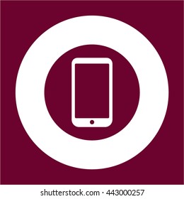 Smartphone  icon,  isolated. Flat  design.