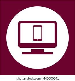 Smartphone  icon,  isolated. Flat  design.