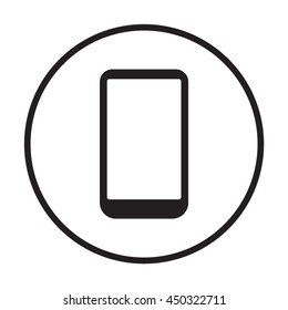 Smartphone    icon,  isolated. Flat  design.