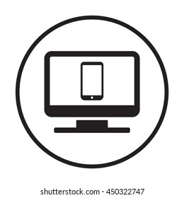 Smartphone    icon,  isolated. Flat  design.