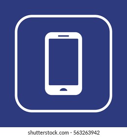 Smartphone   icon,  isolated. Flat  design.