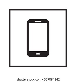 Smartphone   icon,  isolated. Flat  design.