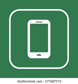 Smartphone   icon,  isolated. Flat  design.