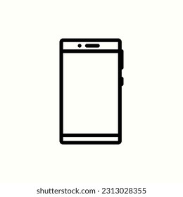 icono del smartphone, icono aislado en fondo claro, perfecto para sitio web, blog, logotipo, diseño gráfico, medios sociales, interfaz de usuario, aplicación móvil