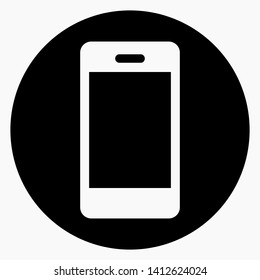 Smartphone icon isolated minimal single flat linear icon for application and info-graphic. Commercial line vector icon for websites and mobile minimalistic flat design.