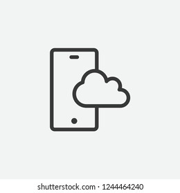 Smartphone icon isolated on background. Connection symbol modern, simple, vector, icon for website design, mobile app, ui. Vector Illustration