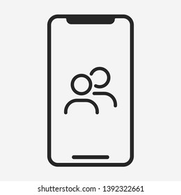 Smartphone icon isolated on background. Gadget symbol modern, simple, vector, icon for website design, mobile app, ui. Vector Illustration