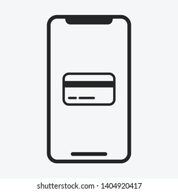 Smartphone icon isolated on background. Online payment symbol modern, simple, vector, icon for website design, mobile app, ui. Vector Illustration
