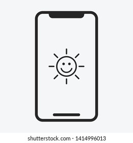 Smartphone icon isolated on background. Brightness symbol modern, simple, vector, icon for website design, mobile app, ui. Vector Illustration