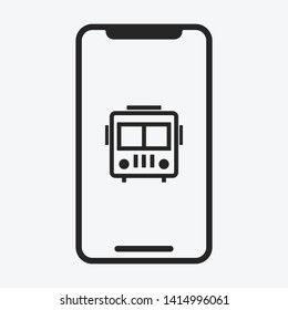 Smartphone icon isolated on background. Online transportation symbol modern, simple, vector, icon for website design, mobile app, ui. Vector Illustration