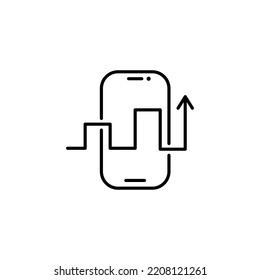 Smartphone icon isolated on background. Network connection symbol modern, simple, vector, icon for website design, mobile app, ui. Vector Illustration