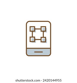 Icono de Smartphone aislado en segundo plano. Símbolo de gadget moderno, simple, vector, icono