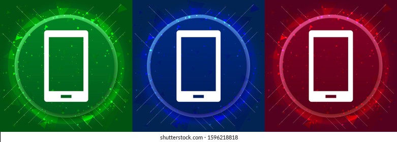 Smartphone icon isolated on elegant modern design abstract buttons set illustration