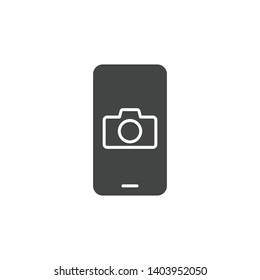 Smartphone icon isolated on white background. Selfie symbol modern, simple, vector, icon for website design, mobile app, ui. Vector Illustration