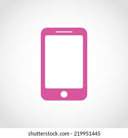 Smartphone Icon Isolated on White Background
