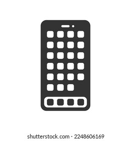 Smartphone-Symbol einzeln auf weißem Hintergrund. Gadget Symbol modern, einfach, Vektorgrafik, Symbol für Website-Design, mobile App, ui. Vektorgrafik