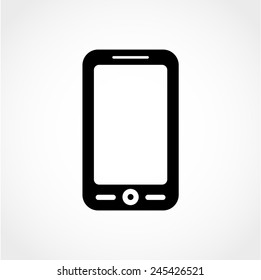 Smartphone Icon Isolated on White Background