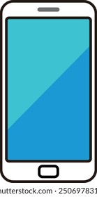 El icono del smartphone aislado en el fondo blanco