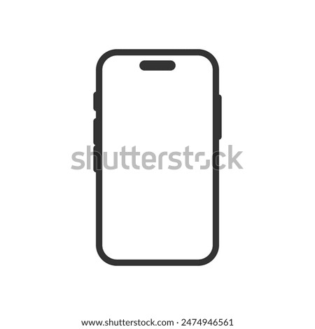 Smartphone icon isolated on white background. Gadget symbol modern, simple, vector, icon for website design, mobile app, ui. Vector Illustration