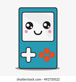 smartphone icon. Kawaii and technology. Vector graphic