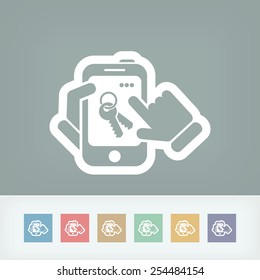 Smartphone icon. Key access.