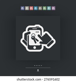 Smartphone icon. Key access.
