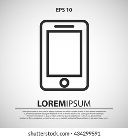smartphone  icon. smartphone line icon
