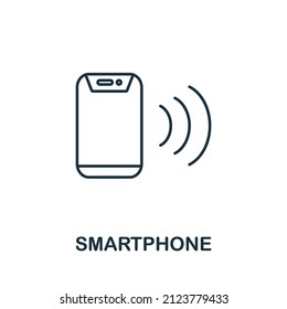 Smartphone icon. Line element from technology collection. Linear Smartphone icon sign for web design, infographics and more.
