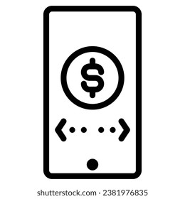 smartphone  icon line symbol sign vector
