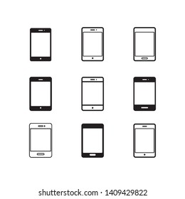 smartphone icon logo design vector template
