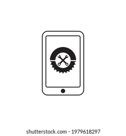 Smartphone icon logo design vector template