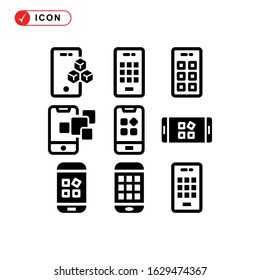 smartphone icon or logo isolated sign symbol vector illustration - Collection of high quality black style vector icons
