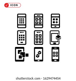 smartphone icon or logo isolated sign symbol vector illustration - Collection of high quality black style vector icons
